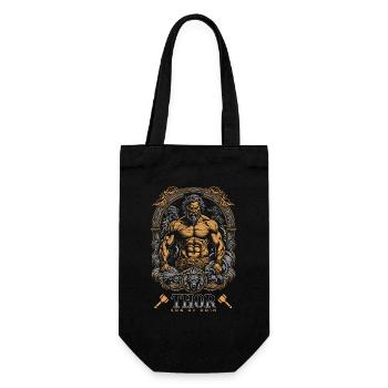 Thor Son of Odin Wikinger Design - Geschenkbeutel für Flaschen - Schwarz - Vorne
