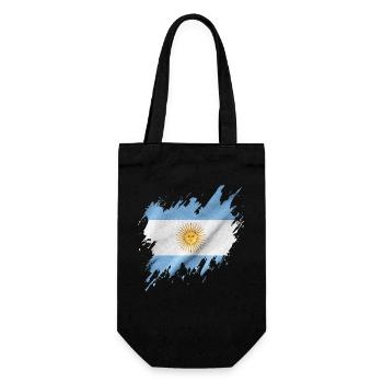 Drapeau de l’Argentine, style déchiré - Sac à bouteille - noir - Devant