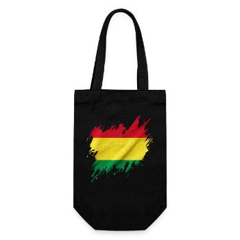 Drapeau bolivien, style déchiré - Sac à bouteille - noir - Devant