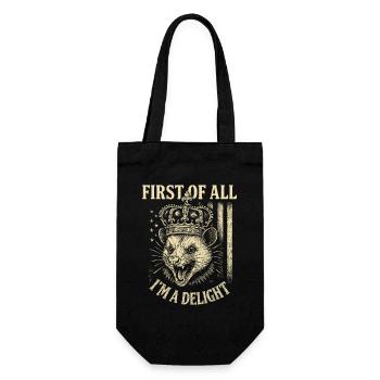 Royal Lion Head Crown I'm a Delight - Gift Bag for Bottles - black - Front