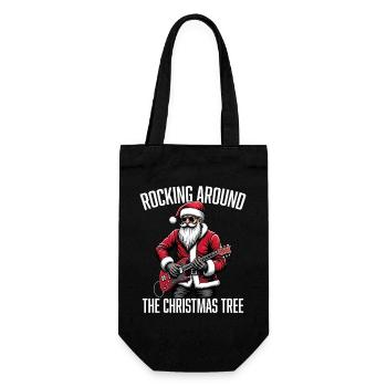 Schaukeln um den Weihnachtsbaum - Geschenkbeutel für Flaschen - Schwarz - Vorne