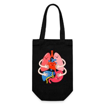 Câlin de l’équipe HerzLunge - Sac à bouteille - noir - Devant