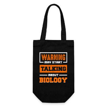 Avertissement : Discussion sur la biologie - Sac à bouteille - noir - Devant
