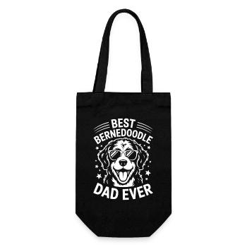 Bernedoodle Spruch Papa Witz Bernedoodle Geschenk - Geschenkbeutel für Flaschen - Schwarz - Vorne