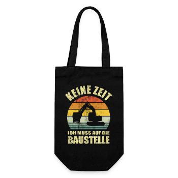 Pas le temps que j’ai pour aller sur le chantier - Sac à bouteille - noir - Devant