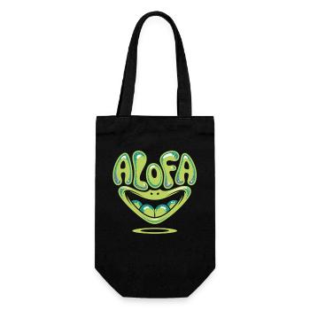 Alofa Cooles Frosch Shirt mit tropischem Vibe - Geschenkbeutel für Flaschen - Schwarz - Vorne