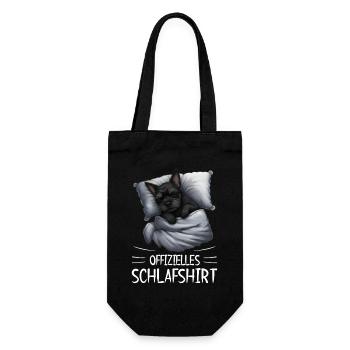 Official Sleep Shirt Affenpinscher Dog - Gift Bag for Bottles - black - Front