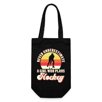 Hockey Eishockey Eishockeyspieler Geschenk - Gift Bag for Bottles - black - Front