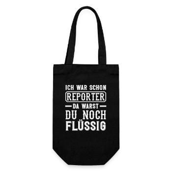 Alter Mann Beruf Investigativer Reporter - Geschenkbeutel für Flaschen - Schwarz - Vorne