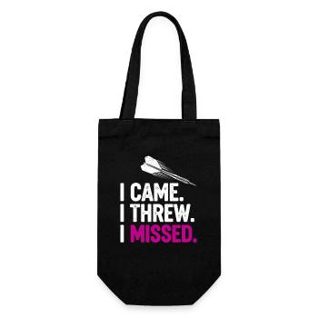 I Came. I Threw. Missed. - Geschenkbeutel für Flaschen - Schwarz - Vorne