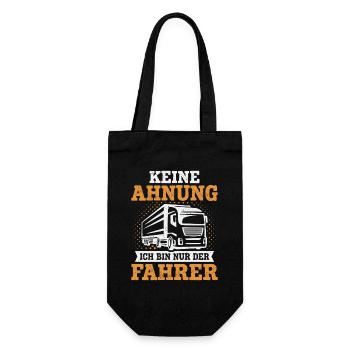 LKW Fahrer Lastwagenfahrer Trucker Fernfahrer - Geschenkbeutel für Flaschen - Schwarz - Vorne