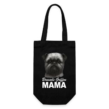 Belgian Dwarf Griffon Brussels Griffon Mama - Gift Bag for Bottles - black - Front