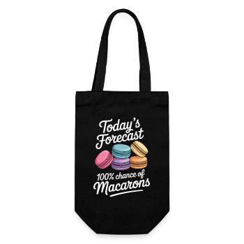 Macaron Französische Desserts - Geschenkbeutel für Flaschen - Schwarz - Vorne