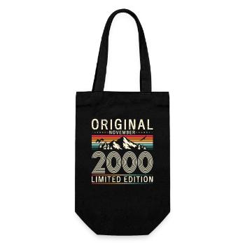 25ème Anniversaire Original Novembre Millésime 2000 - Sac à bouteille - noir - Devant