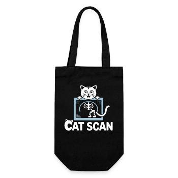 Cat Scan Katzenröntgen Grafik - Geschenkbeutel für Flaschen - Schwarz - Vorne