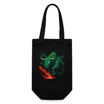 Neon Cyber Bull, Investir - Sac à bouteille - noir - Devant
