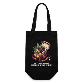My Inventory Smells Like Pine | Outdoor - Gift Bag for Bottles - black - Front
