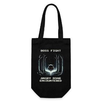 Bosskampf Wildschwein | Wald Bushcraft Jäger - Gift Bag for Bottles - black - Front