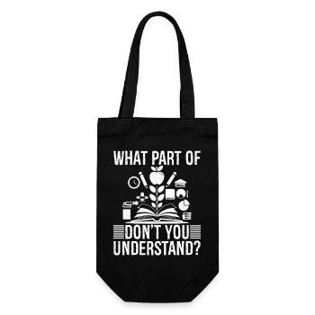 what part of don't you understand - Gift Bag for Bottles - black - Front