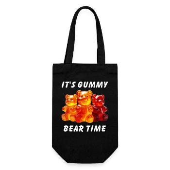 IT'S GUMMY BEAR TIME - Geschenkbeutel für Flaschen - Schwarz - Vorne