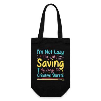 Artist Painter Graphic Not Lazy Just Saving Arts - Geschenkbeutel für Flaschen - Schwarz - Vorne