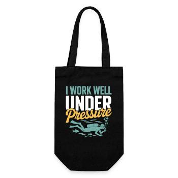 Taucher: I function well under pressure - Gift Bag for Bottles - black - Front