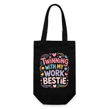 Girlfriend Profession Saying Funny Work Job Gift - Gift Bag for Bottles - black - Front