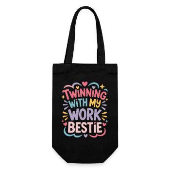 Girlfriend Profession Saying Funny Work Job Gift - Gift Bag for Bottles - black - Front