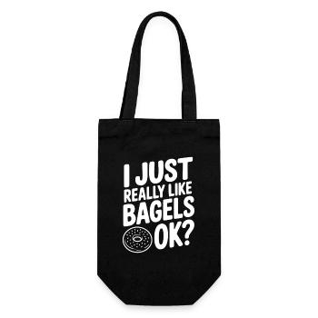 I Just Really Like Bagels Ok? - Gift Bag for Bottles - black - Front