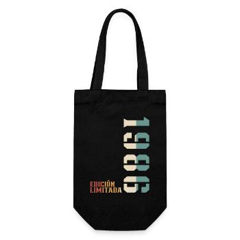 Original 1986 Vintage Retro Birthday Gift - Gift Bag for Bottles - black - Front
