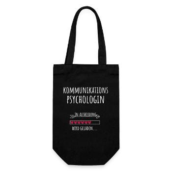 Kommunikationspsychologin Student Beruf Ausbildung - Geschenkbeutel für Flaschen - Schwarz - Vorne