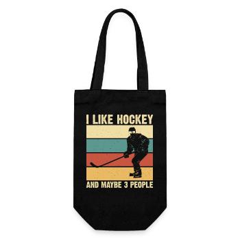 Hockey Eishockey Eishockeyspieler Geschenk - Gift Bag for Bottles - black - Front