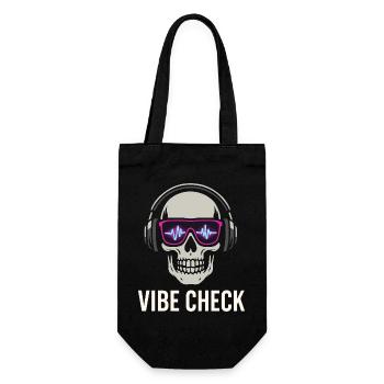 Crâne Neon Vibe Check – Skull Edition - Sac à bouteille - noir - Devant