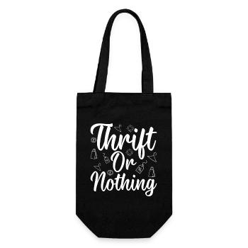 Thrift Shop Thrift Or Nothing Love Thrifting - Gift Bag for Bottles - black - Front