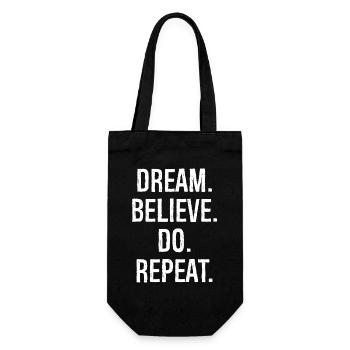 dream believe do repeat - Gift Bag for Bottles - black - Front