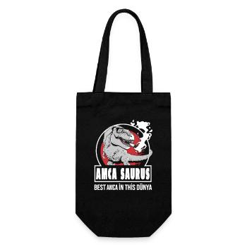 Türk AMCA SAURUS – Best Amca in this Dünya (türk) - Geschenkbeutel für Flaschen - Schwarz - Vorne