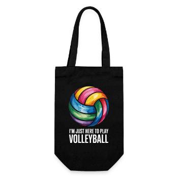 I'm just here to play volleyball - Gift Bag for Bottles - black - Front