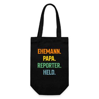 Investigativer Reporter Journalisten Ehemann Papa - Geschenkbeutel für Flaschen - Schwarz - Vorne