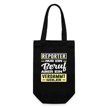 Investigativer Reporter Journalist Beruf Geiler - Geschenkbeutel für Flaschen - Schwarz - Vorne