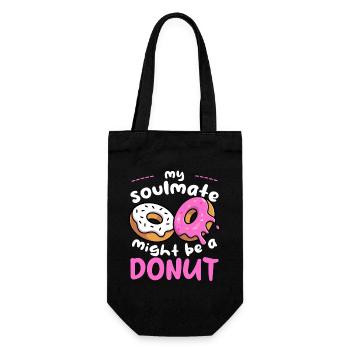 Mon beignet d’âme sœur - Sac à bouteille - noir - Devant
