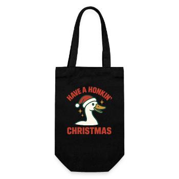 L’oie de Noël klaxonne Noël - Sac à bouteille - noir - Devant