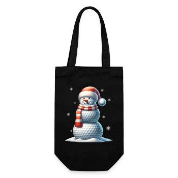 GOlf Christmas Sports Santa Claus - Gift Bag for Bottles - black - Front