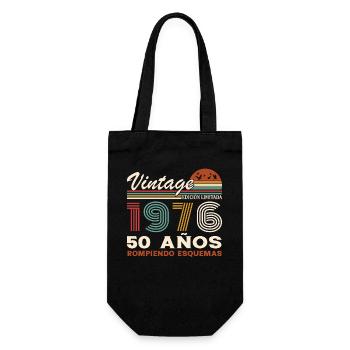 50th Birthday 50 Years Vintage 1976 - Gift Bag for Bottles - black - Front