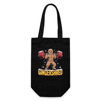 Christmas Gingerbread Pumper Gym Bodybuilding - Geschenkbeutel für Flaschen - Schwarz - Vorne