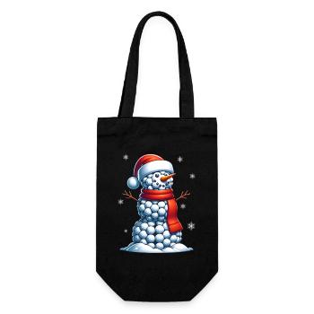GOlf Christmas Sports Santa Claus - Gift Bag for Bottles - black - Front
