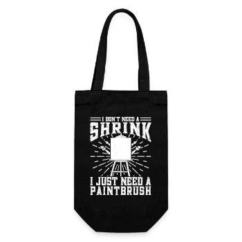 Funny Art Painter I Need A Paintbrush Artist Gift - Gift Bag for Bottles - black - Front