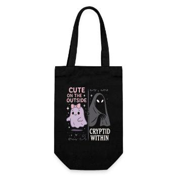 Effrayant Doux Pastel Goth Kawaii Halloween Mignon - Sac à bouteille - noir - Devant