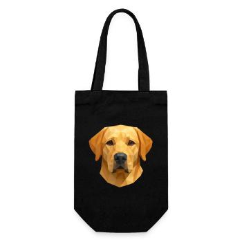 Polygon Labrador Retriever Gift - Gift Bag for Bottles - black - Front