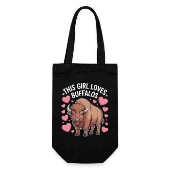 Buffalo Disant Fille Drôle Buffalo Cadeau - Sac à bouteille - noir - Devant
