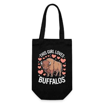 Buffalo Disant Fille Drôle Buffalo Cadeau - Sac à bouteille - noir - Devant